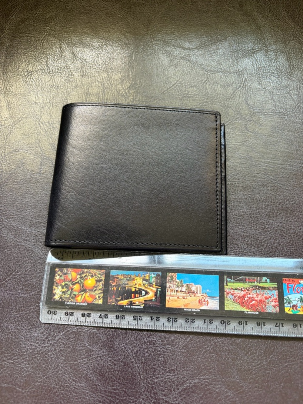 Coach Men's Black Leather Card Holder Wallet - Picture 5 of 6